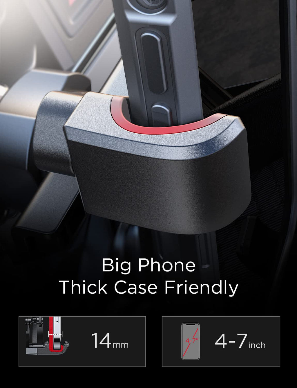 AINOPE Car Vent Phone Mount Holder for iPhone 17 Pro Max Car Mount [Drop-in Grip] Phone Holders for Your Car Air Vent Interior Accessories Gifts for Men for iPhone 17 Pro Max 16 15 14 Galaxy S26
