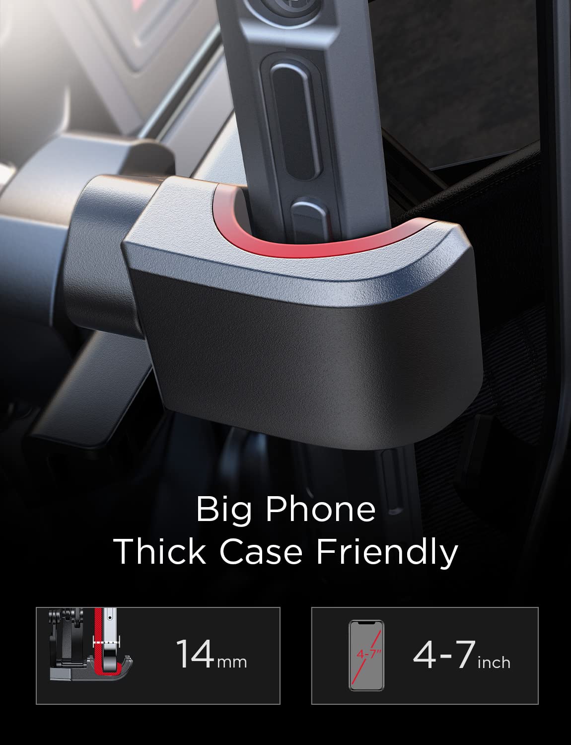 AINOPE Car Vent Phone Mount Holder for iPhone 17 Pro Max Car Mount [Drop-in Grip] Phone Holders for Your Car Air Vent Interior Accessories Gifts for Men for iPhone 17 Pro Max 16 15 14 Galaxy S26