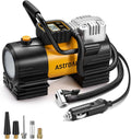 AstroAI Tire Inflator Portable Air Compressor 150 PSI 12V DC Tire Pump with Digital Gauge Auto Shut-Off Fast Inflation, Ultra-Bright 12 LED Emergency Light for Car, Motorcycle, Bike, Ball, Inflatables