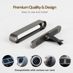 2 Packs Car Air Freshener Diffuser, Essential Oil Diffusers Vent Clip, Perfume Diffuser with 6 Refill Unscent Fiber Sticks, Premium Car Accessories, Metal & Wood design, Custom Scent, Gift For Men