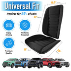 Lofty Aim Car Seat Cushion with Back Support Pillow, Comfy Lumbar Support & Seat Cushion, Memory Foam Driving Pillow for Back-Sciatica Pain Relief, Auto Pad Suitable for Car, Truck, SUV - Black