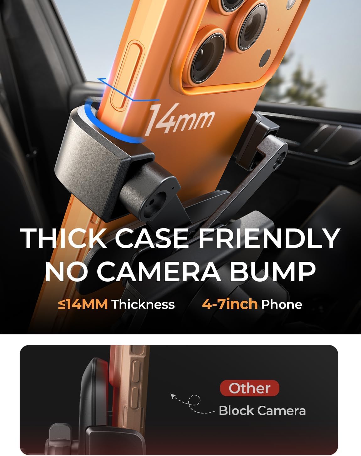 AINOPE Car Vent Phone Mount Holder for iPhone 17 Pro Max Car Mount [Drop-in Grip] Phone Holders for Your Car Air Vent Interior Accessories Gifts for Men for iPhone 17 Pro Max 16 15 14 Galaxy S26