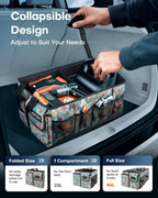 HOTOR Trunk Organizer - Car Organizer, Foldable Trunk organizer for SUVs & Sedans, Sturdy Car Organization for Car Accessories, Tools, Sundries, Black, 2 Compartments, 21.3"×12.6"×10.6"