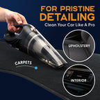 THISWORX Car Vacuum Cleaner - Portable, High Power, Handheld Vacuums w/ 3 Attachments, 16 Ft Cord & Bag - 12v, Auto Accessories Kit for Interior Detailing - Black