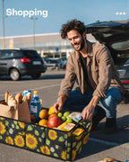 HOTOR Trunk Organizer - Car Organizer, Foldable Trunk organizer for SUVs & Sedans, Sturdy Car Organization for Car Accessories, Tools, Sundries, Black, 2 Compartments, 21.3"×12.6"×10.6"
