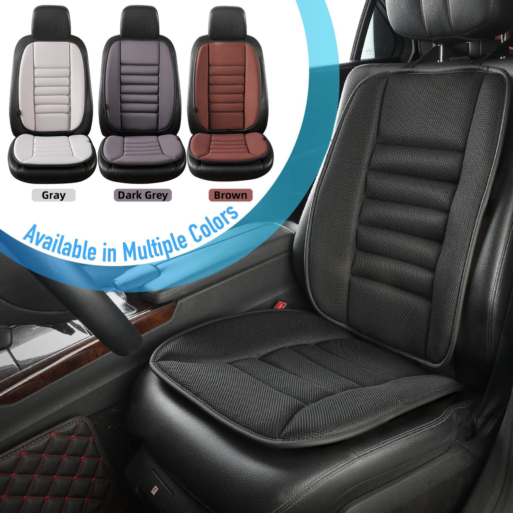Lofty Aim Car Seat Cushion with Back Support Pillow, Comfy Lumbar Support & Seat Cushion, Memory Foam Driving Pillow for Back-Sciatica Pain Relief, Auto Pad Suitable for Car, Truck, SUV - Black