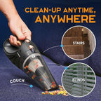 THISWORX Car Vacuum Cleaner - Portable, High Power, Handheld Vacuums w/ 3 Attachments, 16 Ft Cord & Bag - 12v, Auto Accessories Kit for Interior Detailing - Black