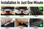 Lofty Aim Car Seat Cushion with Back Support Pillow, Comfy Lumbar Support & Seat Cushion, Memory Foam Driving Pillow for Back-Sciatica Pain Relief, Auto Pad Suitable for Car, Truck, SUV - Black