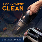 THISWORX Car Vacuum Cleaner - Portable, High Power, Handheld Vacuums w/ 3 Attachments, 16 Ft Cord & Bag - 12v, Auto Accessories Kit for Interior Detailing - Black